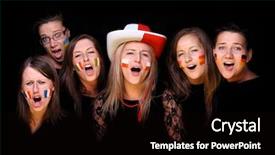  Presentation with black women - PPT theme consisting of young women with different flags background and a wine colored foreground