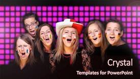  Presentation with women empowerment queens - PPT theme with young women with different flags background and a wine colored foreground