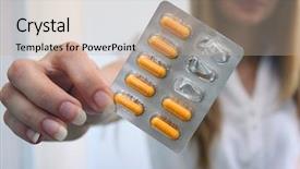  Presentation with tablets - PPT theme featuring young-women-with-tablets background and a mint green colored foreground