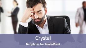  Presentation with worried female chlamydia - PPT theme featuring worried businessman can't find background and a  colored foreground