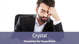  Presentation with worried female chlamydia - Amazing presentation design having worried businessman can't find backdrop and a  colored foreground