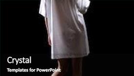  Presentation with zombie - Presentation theme featuring dead body teenager - young zombie girl with axe background and a black colored foreground