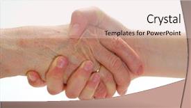  Presentation with helping hand - Cool new presentation with younger hand is helping older hand backdrop and a lemonade colored foreground