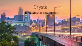  Presentation with skyline - Amazing slide set having youngstown-ohio-usa-downtown-skyline backdrop and a coral colored foreground