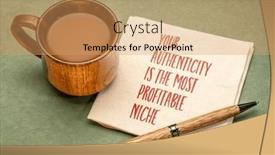  Presentation with personal development - Presentation with your-authenticity background and a coral colored foreground