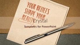  Presentation with mindset - PPT layouts featuring your-beliefs-shape-your-reality background and a lemonade colored foreground