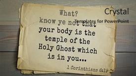  Presentation with bible verses - Presentation theme with your body is the temple background and a coral colored foreground