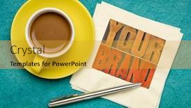  Presentation with motivational - Presentation enhanced with your-brand-word-abstract-motivational background and a gold colored foreground