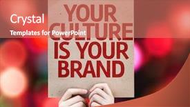  Presentation with brand - Presentation design having your culture is your brand background and a coral colored foreground