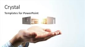  Presentation with child dream house - PPT theme featuring your dream house design mixed background and a white colored foreground