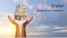  Presentation with child dream house - Audience pleasing slides consisting of your dream house design mixed backdrop and a light blue colored foreground