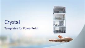  Presentation with child dream house - Slides featuring your dream house design mixed background and a  colored foreground