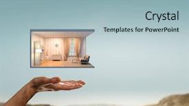  Presentation with interior design - Presentation enhanced with your dream house design mixed background and a light blue colored foreground