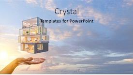  Presentation with dream - Slide set featuring your-dream-house-design-mixed background and a light blue colored foreground