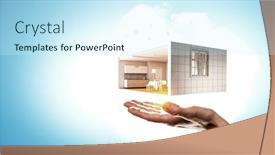  Presentation with dream - Cool new PPT layouts with your-dream-house-design-mixed backdrop and a cool aqua colored foreground