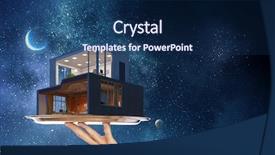  Presentation with dream - Audience pleasing presentation design consisting of your dream house design mixed backdrop and a navy blue colored foreground