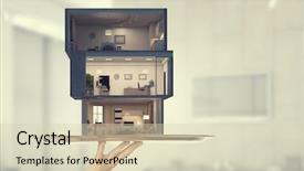  Presentation with dream - Colorful slide set enhanced with your dream house design mixed backdrop and a soft green colored foreground