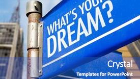  Presentation with highway road sign - Presentation featuring your dream written on road background and a teal colored foreground