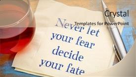  Presentation with tea cup - Presentation design enhanced with your fear decide your fate background and a lemonade colored foreground