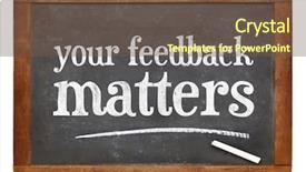  Presentation with matter - Audience pleasing slide deck consisting of your feedback matters sign - white backdrop and a tawny brown colored foreground