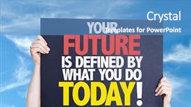  Presentation with today - Theme enhanced with your future is defined background and a teal colored foreground