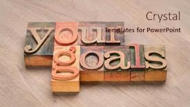  Presentation with goal setting - Presentation with your-goals-word-abstract background and a coral colored foreground