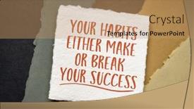  Presentation with inspirational abstract - Slide deck consisting of your-habits-either-make background and a coral colored foreground