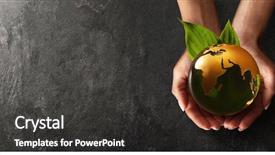  Presentation with save earth - PPT layouts having your hands save earth environment background and a dark gray colored foreground