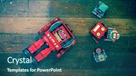  Presentation with robot - PPT layouts having your head with rteo robot background and a ocean colored foreground