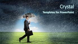  Presentation with insurance - Presentation theme enhanced with your insurance and protection background and a tawny brown colored foreground