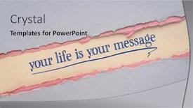  Presentation with web development - Presentation theme with your-life-is-your-message background and a light gray colored foreground