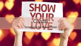  Presentation with love heart - Presentation theme with your love card with heart background and a coral colored foreground