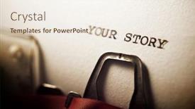  Presentation with story - Colorful presentation enhanced with your-story-phrase-written backdrop and a sky blue colored foreground