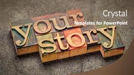  Presentation with storytelling - Amazing slide set having your-story-word-abstract backdrop and a violet colored foreground