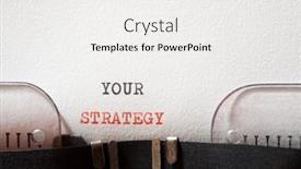  Presentation with strategy - Colorful slides enhanced with your-strategy-phrase-written backdrop and a white colored foreground