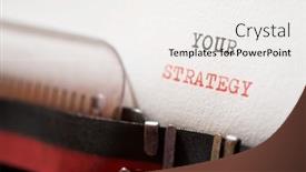  Presentation with strategy - Slides featuring your-strategy-phrase-written background and a white colored foreground