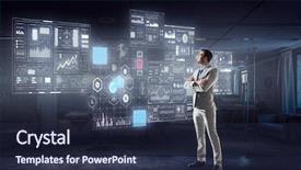  Presentation with media management - Colorful slide deck enhanced with your success mixed media backdrop and a wine colored foreground