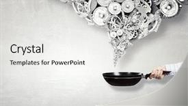  Presentation with recipe - Cool new PPT layouts with your success recipe mixed media backdrop and a white colored foreground