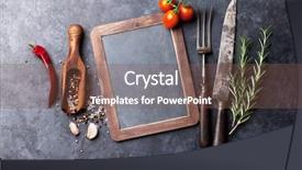  Presentation with herbs and spices - Slide deck consisting of your text herbs and spices background and a  colored foreground