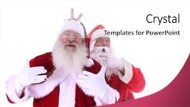 Presentation with santa - PPT theme having room for your text old background and a white colored foreground