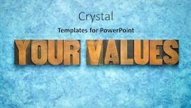  Presentation with inspirational abstract - Audience pleasing presentation theme consisting of your-values-inspirational-word-abstract backdrop and a arctic colored foreground