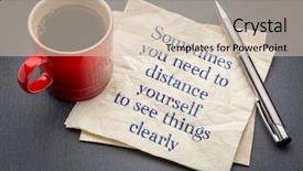  Presentation with slate - Slide deck consisting of yourself to see things clearly background and a soft green colored foreground