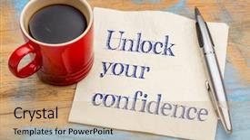  Presentation with confidence - Cool new slides with yoursunlock - unlock your confidence advice backdrop and a soft green colored foreground