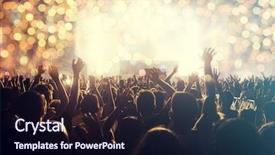  Presentation with stage lights - Amazing slide deck having youth - crowd at concert - cheering backdrop and a wine colored foreground