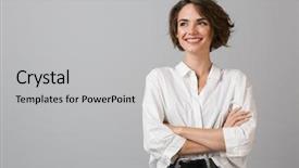  Presentation with happy image - Colorful theme enhanced with youth - image of happy young business backdrop and a light gray colored foreground