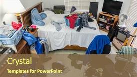 Presentation with messy - PPT layouts with youth - very messy cluttered teenage boy's background and a tawny brown colored foreground