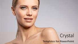  Presentation with ayurvedic medicine and nature spa - Slide set enhanced with youth aged - natural beauty portrait beautiful spa background and a coral colored foreground