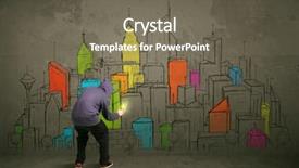  Presentation with urban - Presentation design enhanced with youth art - young urban painter drawing colorful background and a gray colored foreground