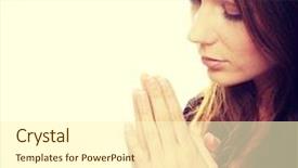  Presentation with youth church - Slide set having youth church - closeup portrait of a young background and a cream colored foreground