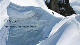  Presentation with team - Presentation theme featuring youth climbing - team of two alpinists background and a light blue colored foreground